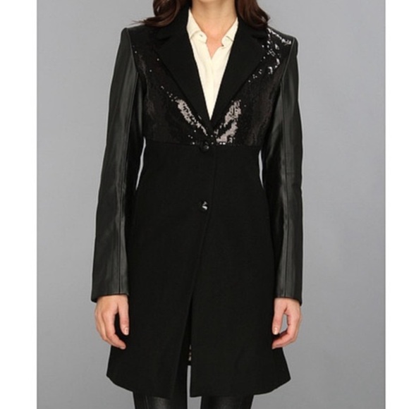 Sam Edelman Jackets & Blazers - SOLD Sam Edelman Women’s Sequin Black Coat Size Small